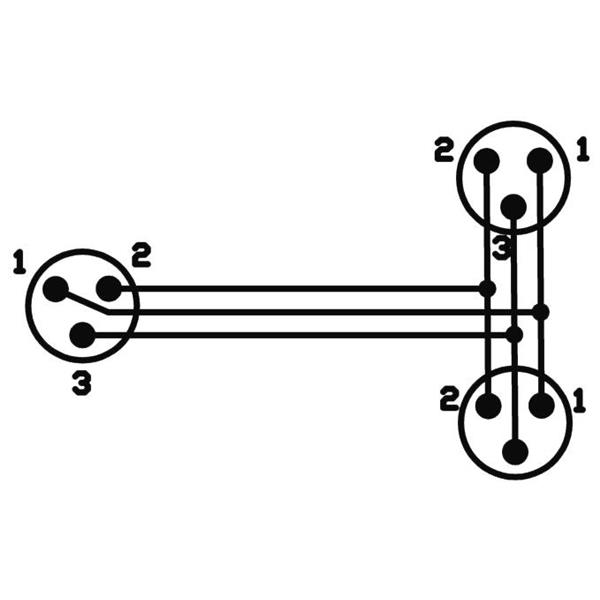 OMNITRONIC Adaptercable XLR(M)/2xXLR(F) 1.5m bk