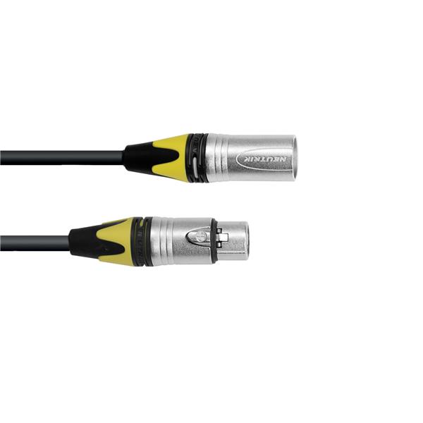 PSSO DMX cable XLR COL 3pin 20m bk Neutrik