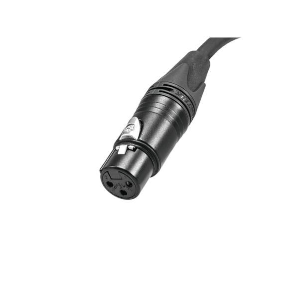 PSSO DMX cable XLR 3pin 0,5m bk Neutrik black connectors