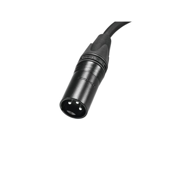 PSSO DMX cable XLR 3pin 1m bk Neutrik black connectors