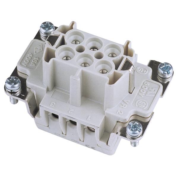 ILME Socket Insert 6-pin 16A, Screw Terminal