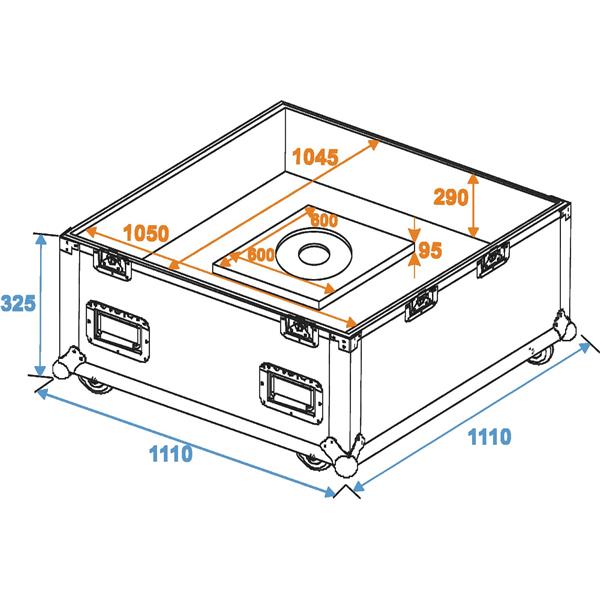 ROADINGER Flightcase Mirror Ball 100cm