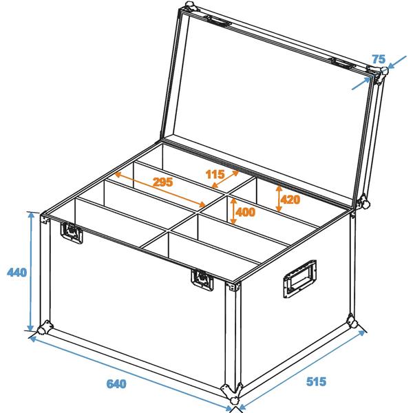 ROADINGER Flightcase 8x SLS Size L