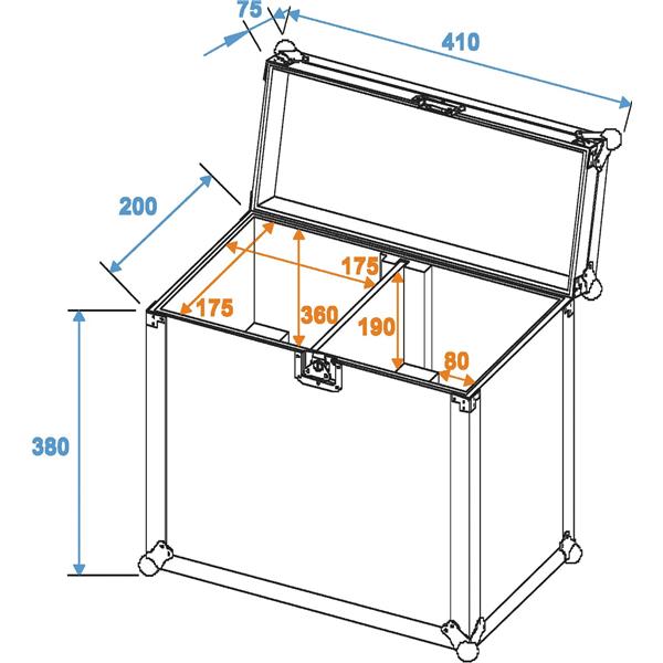 ROADINGER Flightcase 2x TMH-6/7/8/9 clamp