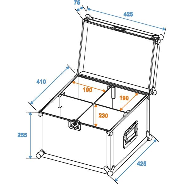 ROADINGER Flightcase 4x TMH-6/7/8/9