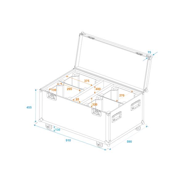 ROADINGER Flightcase 4x EYE-19