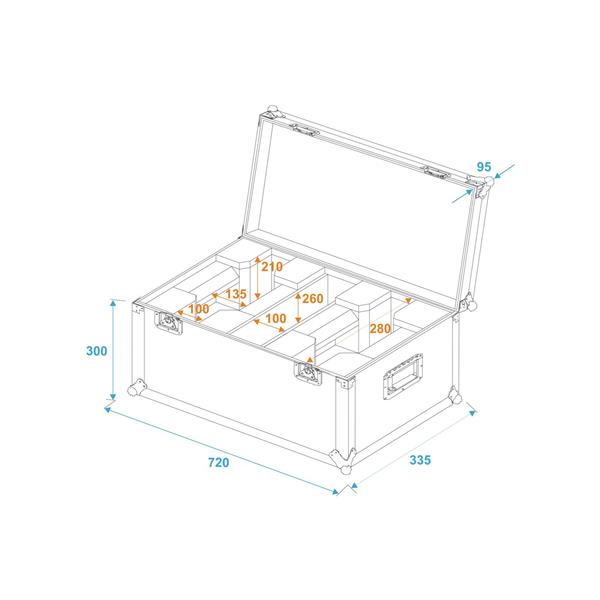 ROADINGER Flightcase 2x LED TMH-X1 Moving-Head Beam