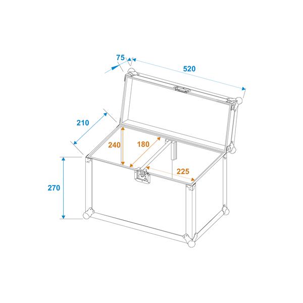 ROADINGER Flightcase 2x LED PFE-50 3000K Profile Spot