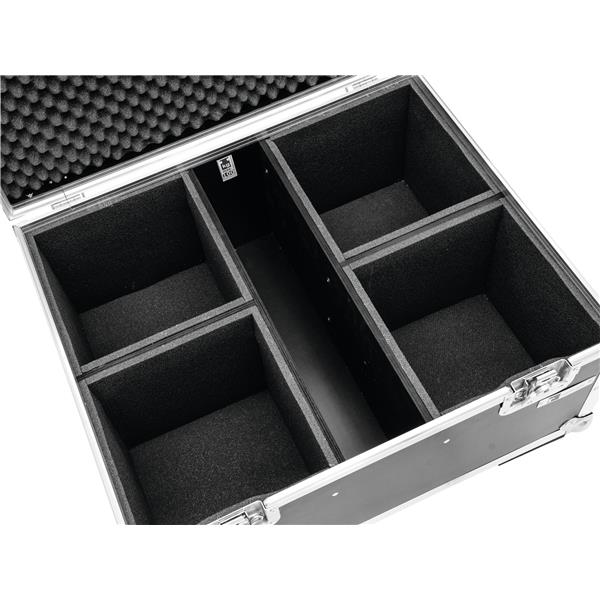 ROADINGER Flightcase 4x LED IP PAR 12x12W HCL with wheels