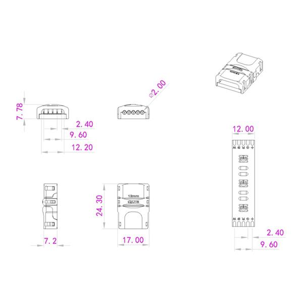 EUROLITE LED Strip Power Contact 5Pin 12mm