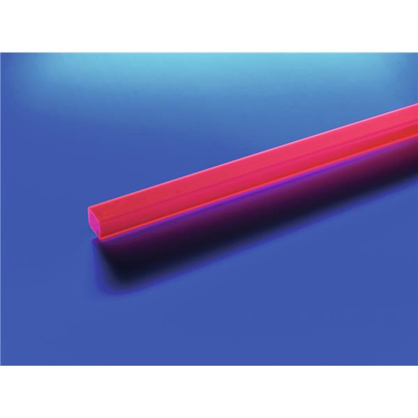 EUROLITE Tubing 10x10mm red UV-active 2m