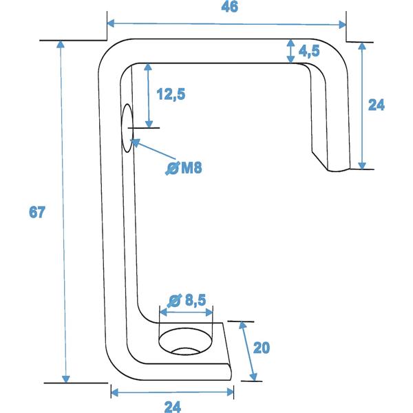 EUROLITE TH-25 Theatre Clamp silver