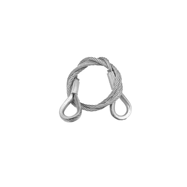 EUROLITE Steel Rope 600x3mm silver with Thimbles