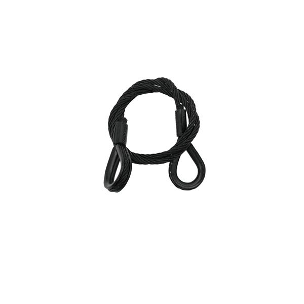 EUROLITE Steel Rope (SC) 600x3mm black with thimbles