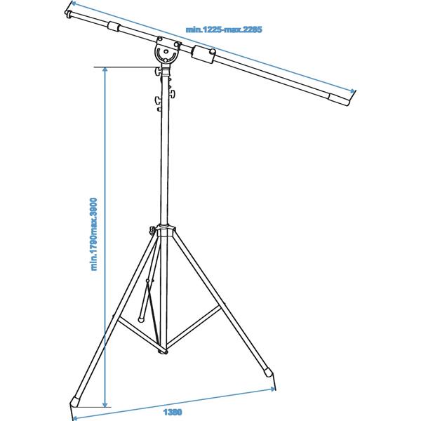 OMNITRONIC Overhead Microphone Stand bk