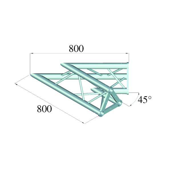 ALUTRUSS TRISYSTEM PAC-19 corner 2-way 45°