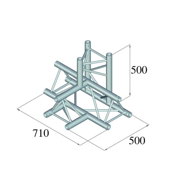 ALUTRUSS TRILOCK 6082AT-42 4-Way Piece \/