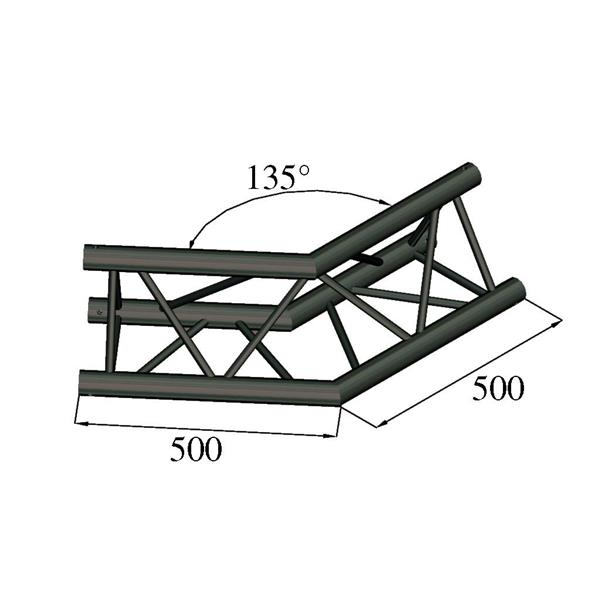 ALUTRUSS TRILOCK S-PAC 23 2-Way Corner 135?black