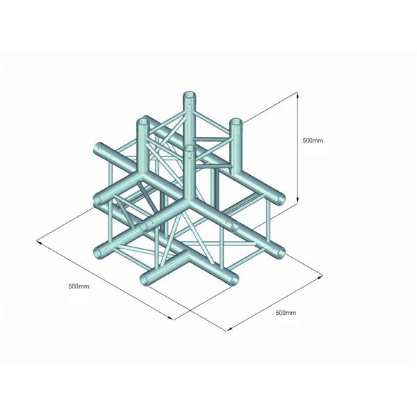 ALUTRUSS QUADLOCK S6082T-42(50) 4-Way T-Piece