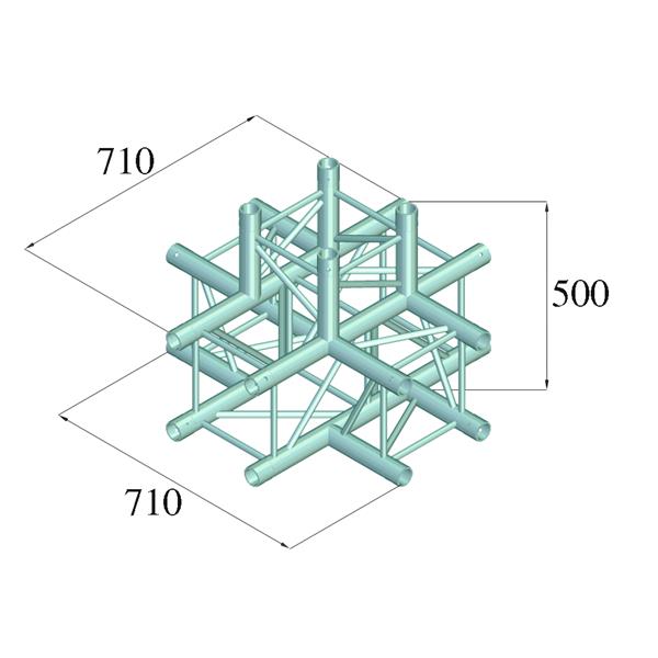 ALUTRUSS QUADLOCK S6082C-51 5-Way Cross Piece