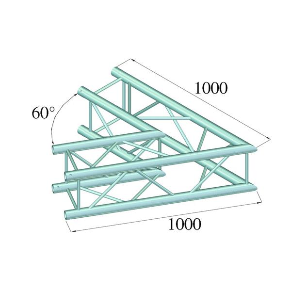 ALUTRUSS QUADLOCK 6082C-20 2-Way Corner 60°