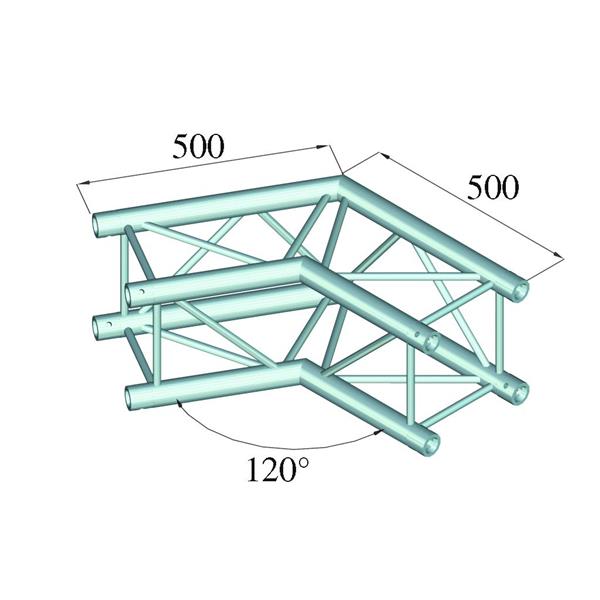 ALUTRUSS QUADLOCK 6082C-22 2-Way Corner 120°