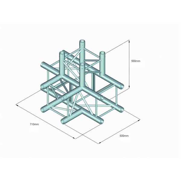 ALUTRUSS QUADLOCK 6082T-42 4-Way T-Piece