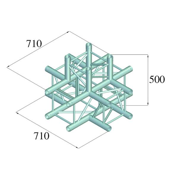 ALUTRUSS QUADLOCK 6082C-51 5-Way Cross Piece