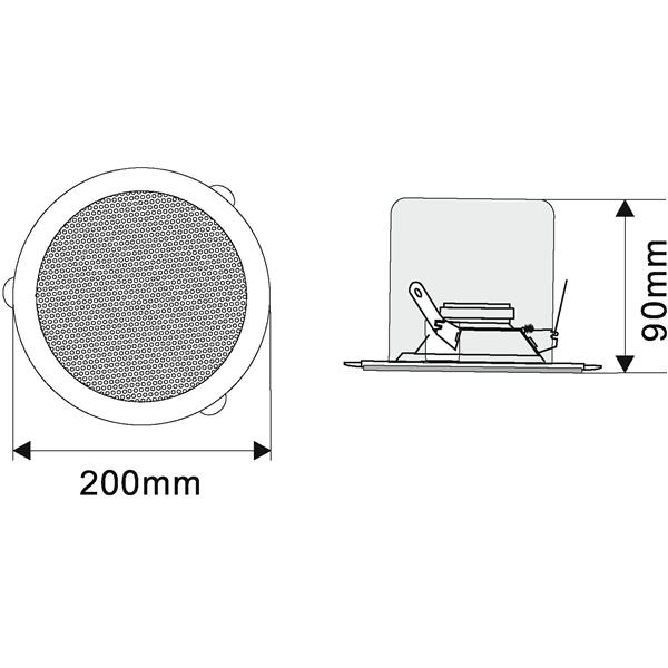 OMNITRONIC CSC-6 Ceiling Speaker