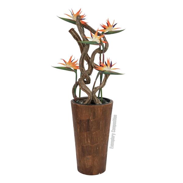 EUROPALMS Bird-of-paradise spray, orange, 95cm