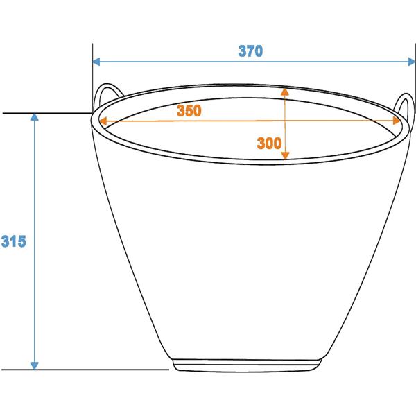 EUROPALMS Bamboo flower pot, 35x30 cm