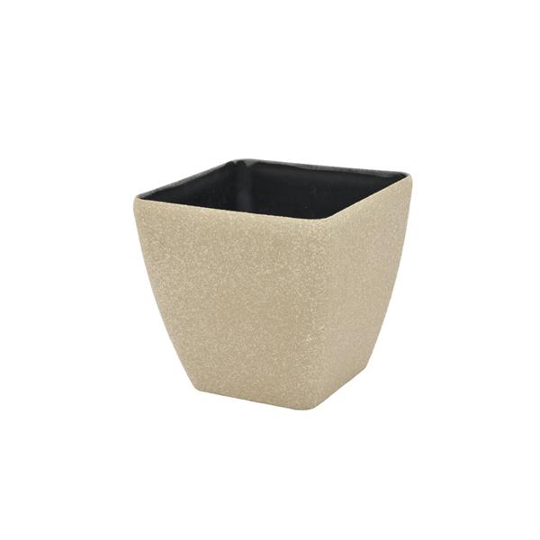 EUROPALMS Deco cachepot STONA-41, rectangular,beige