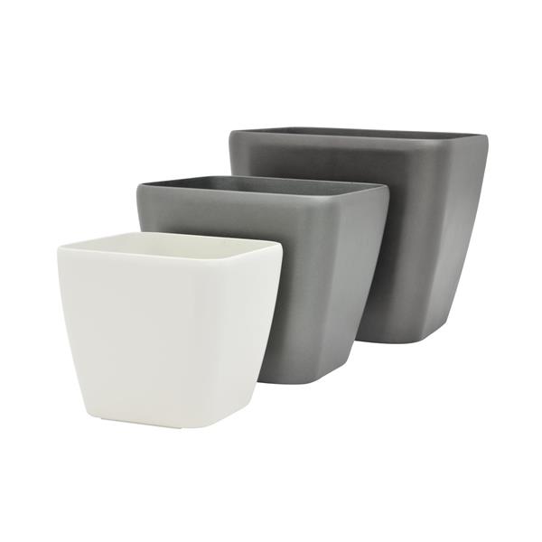 EUROPALMS Deco pot LUNA-33, rectangular,espresso