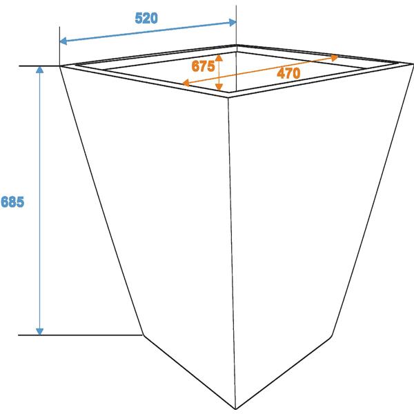 EUROPALMS Cachepot Terracotta-optics 52x69cm