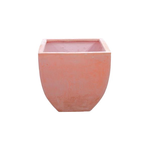 EUROPALMS Cachepot Terracotta-optics angled 40x40cm