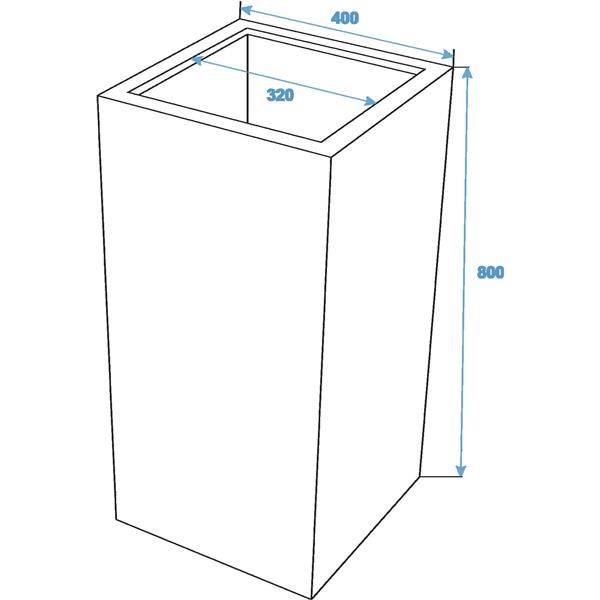 EUROPALMS LEICHTSIN BOX-80, shiny-silver