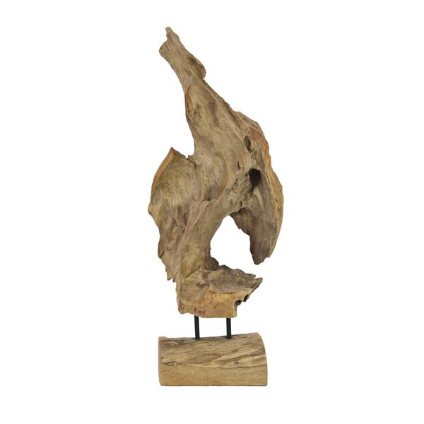 EUROPALMS Natural wood sculpture 60cm