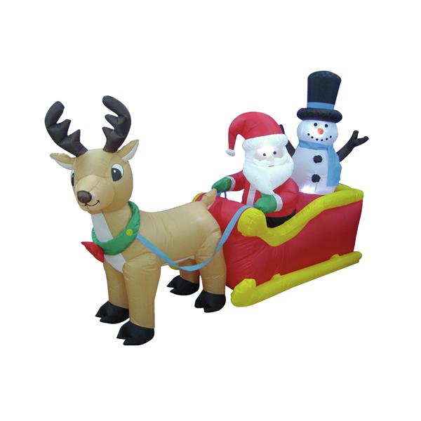 EUROPALMS Inflatable figure Santa?s sleigh 200cm