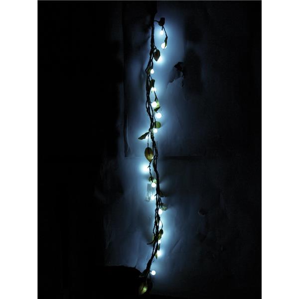 EUROPALMS Heather twine, with LEDs, white, 180cm