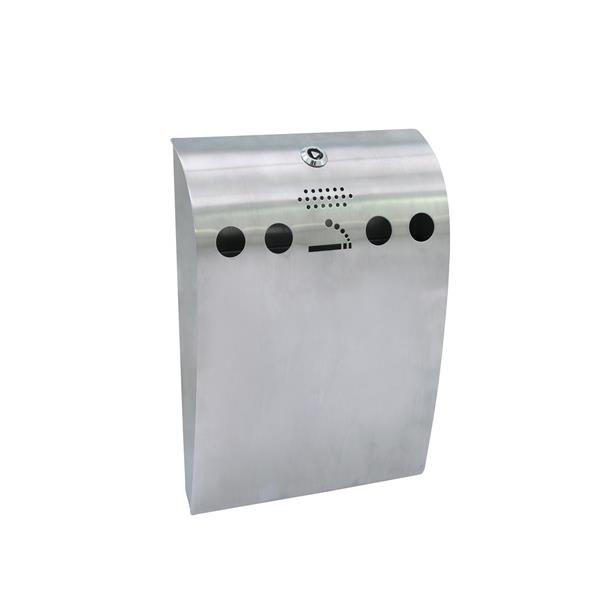 EUROPALMS Ashtray WAVE, stainless steel