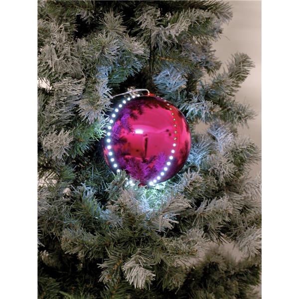 EUROPALMS LED Snowball 15cm, pink