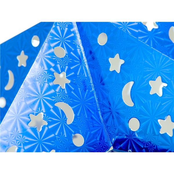 EUROPALMS Zvezdna svetilka papir modra 40 cm EUROPALMS