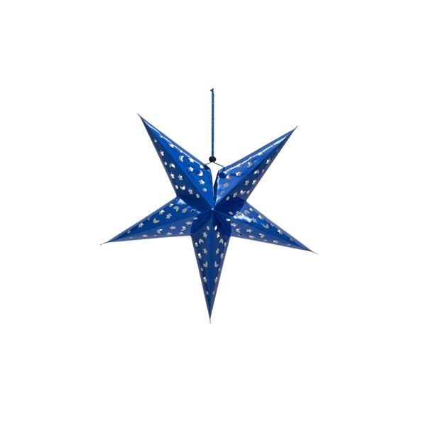 EUROPALMS Zvezdna svetilka papir modra 50 cm EUROPALMS