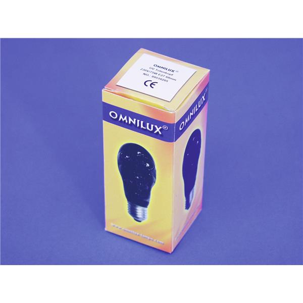 Žarnica OMNILUX UV skull lamp 230V/75W E-27 80mm