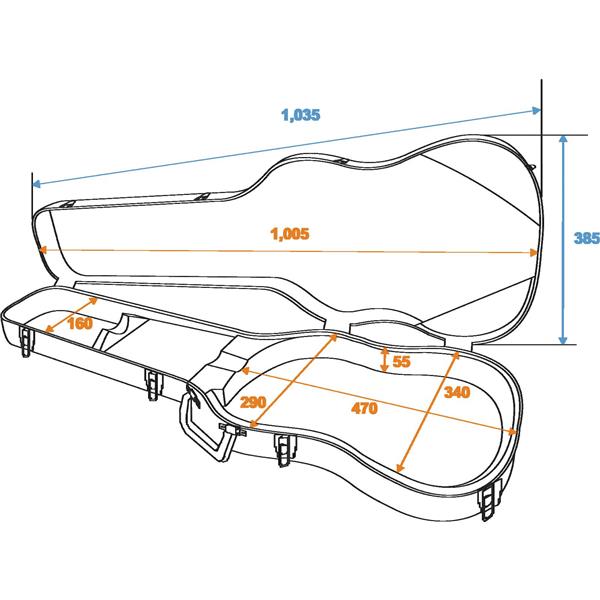 ABS Case for Electrical Guitar Dimavery